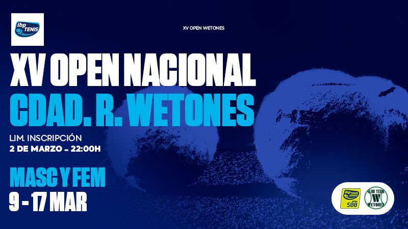 Ampliación de Plazo de Inscripción para el XV Open Nacional de Tenis Ciudad Rodrigo