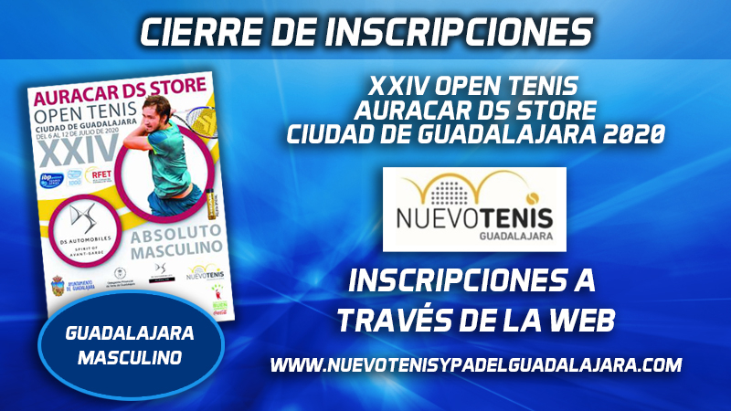 Cierre de inscripción del XXIV OPEN Tenis Guadalajara