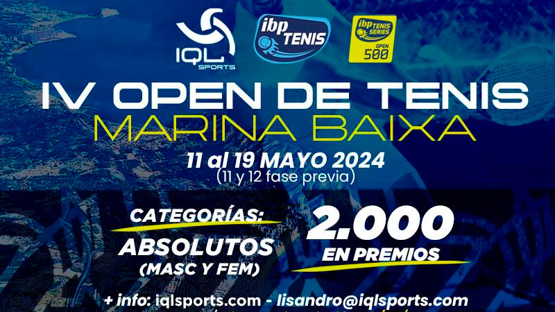 Comienza el IV Open de Tenis Marina Baixa en Benidorm