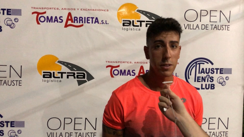 Declaraciones de Marcos Esparcia tras ganar su semifinal en el Open "Villa de Tauste"