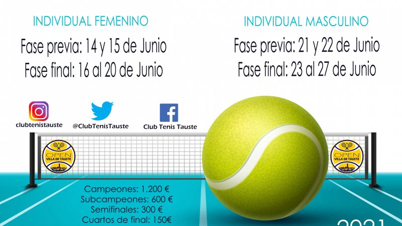 Definidas las semifinales femeninas  del Open de tenis "Villa de Tauste" 