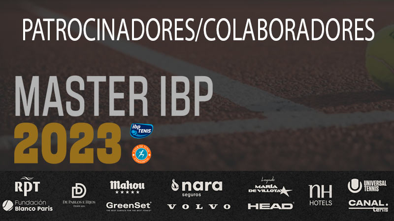 Patrocinadores y Colaboradores del Máster IBP Tenis 2023