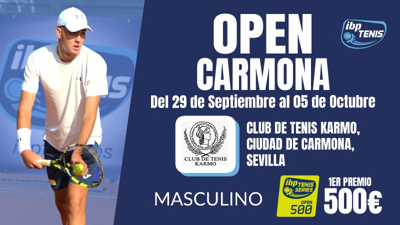 El Abierto de Tenis “Ciudad de Carmona” celebra su XXVI edición dentro del Circuito IBP Tenis Pro