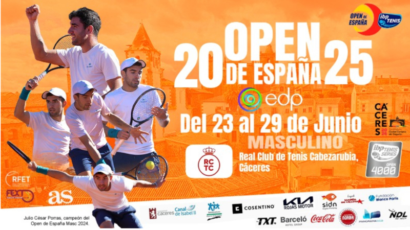 El Open de España EDP by IBP Tenis amplía el plazo de inscripción hasta el sábado 21 a las 14:00 h