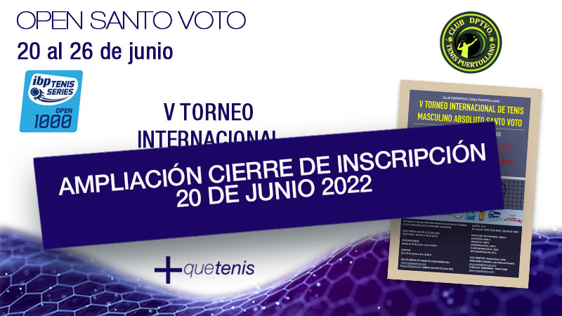 El V Torneo Internacional de Santo Voto amplía su plazo de inscripción hasta hoy a las 22.00h