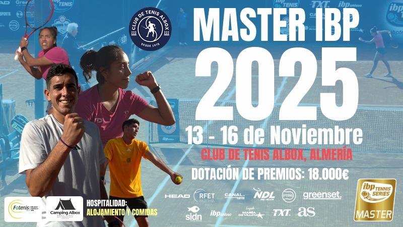 Anunciada la lista de clasificados al Máster IBP Tenis Pro 2025 en Albox