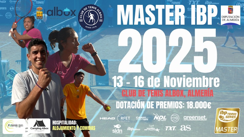 Anunciada la lista de clasificados al Máster IBP Tenis Pro 2025 en Albox