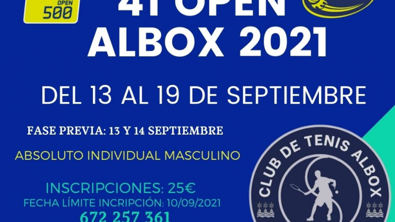 Avance de fechas del 41 Open Nacional Albox 2021