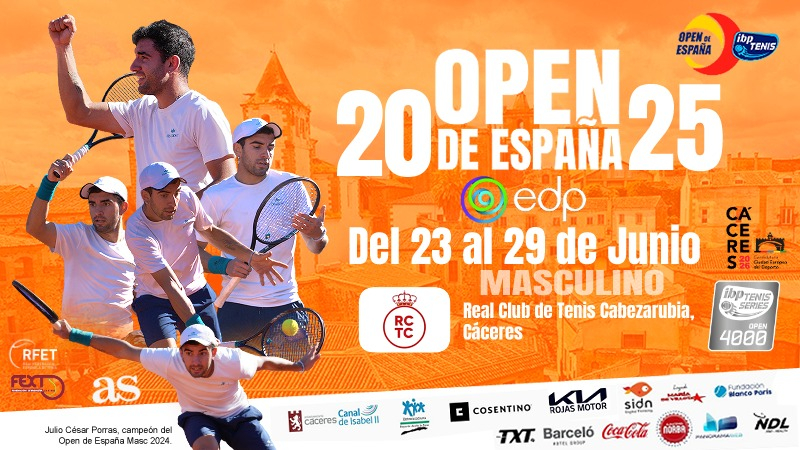 Cáceres acoge el Open de España EDP, uno de los torneos más prestigiosos del Circuito IBP Tenis
