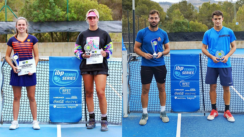 David Pérez y María Paredes triunfan en el III Open de Tenis Marina Baixa en Benidorm