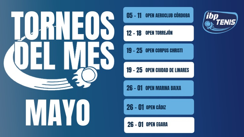 IBP Tenis Pro: Torneos de Mayo