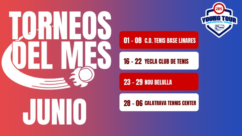 Junio, un mes clave en el calendario del AS Young Tour by IBP Tenis