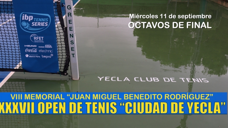 La lluvia suspende algunos partidos de octavo de final en el XXXVII Open de Tenis "Ciudad de Yecla"