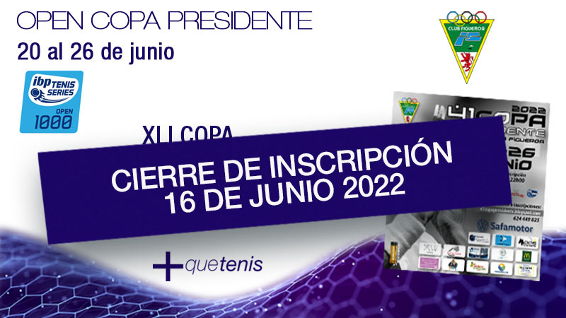 La XLI Copa Presidente cierra inscripciones mañana 16 de junio a las 22:00h 