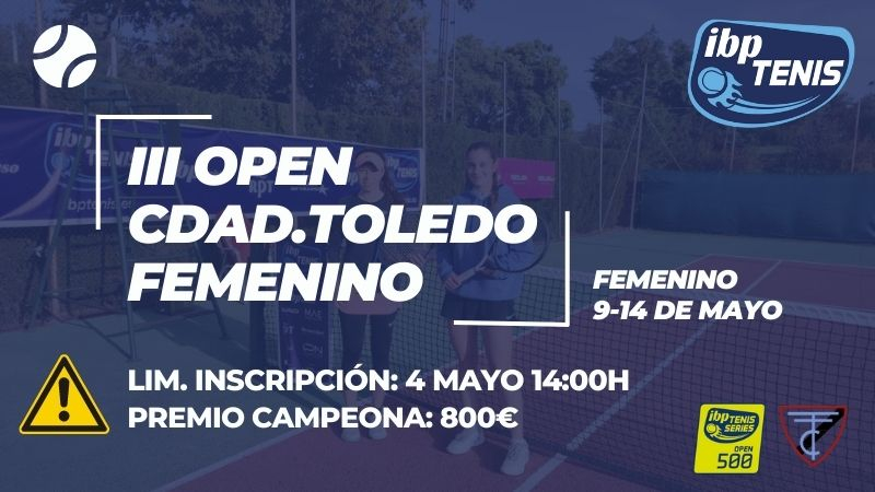 Mañana a las 20:00h se cierran inscripciones para participar en el III Open Nacional Cdad. de Toledo