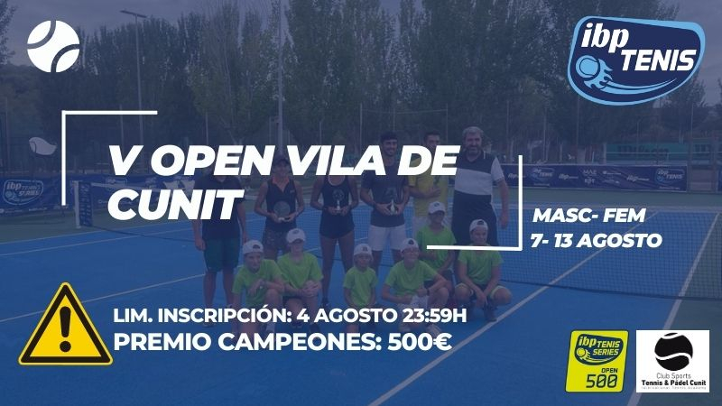 Mañana se cierran inscripciones para el V Torneo Open Vila de Cunit!