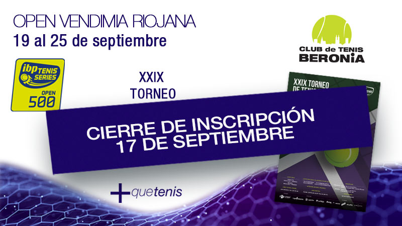 Mañana se cierran inscripciones para el XXIX Torneo de la Vendimia Riojana