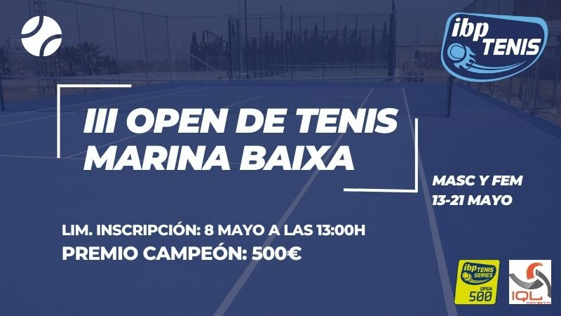 Presentamos el III Open de Tenis Marina Baixa