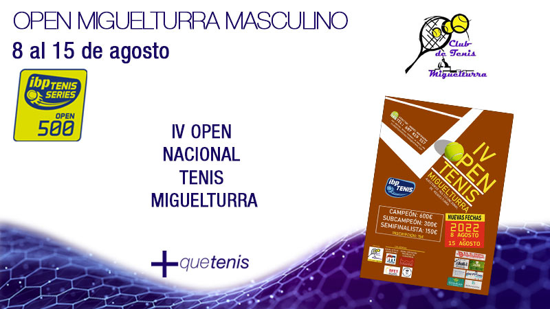 Presentamos el Torneo Open Miguelturra en categoría masculina.