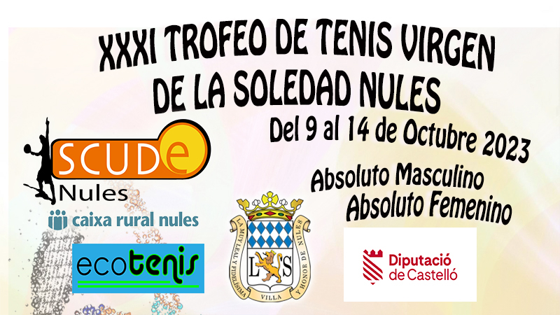 Presentamos el XXXI Trofeo de Tenis Virgen de la Soledad Nules