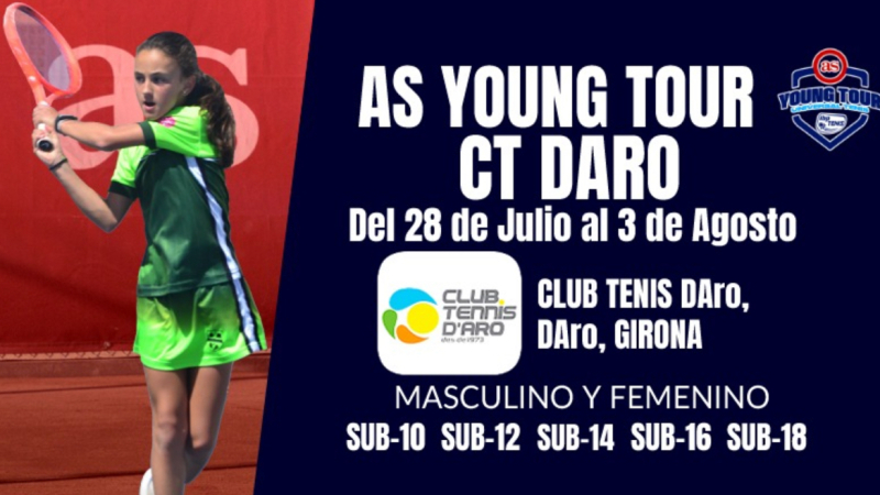 Publicado el listado de inscritos para el AS Young Tour Club de Tenis D’Aro