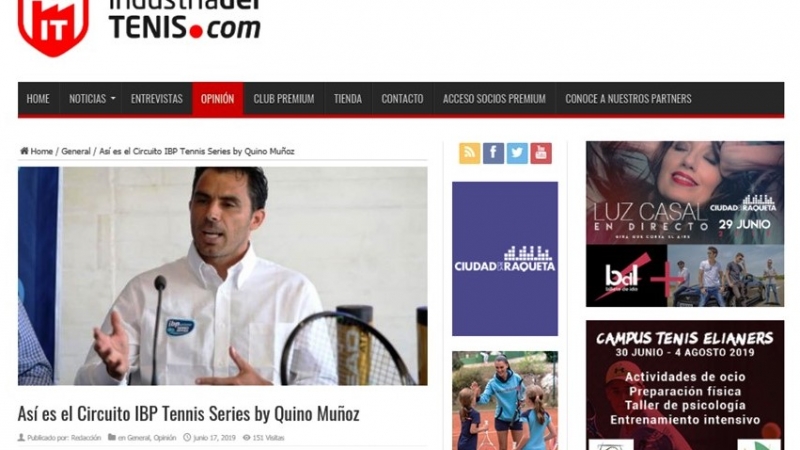 Quino Muñoz en Industria del Tenis sobre las IBP Tenis Series