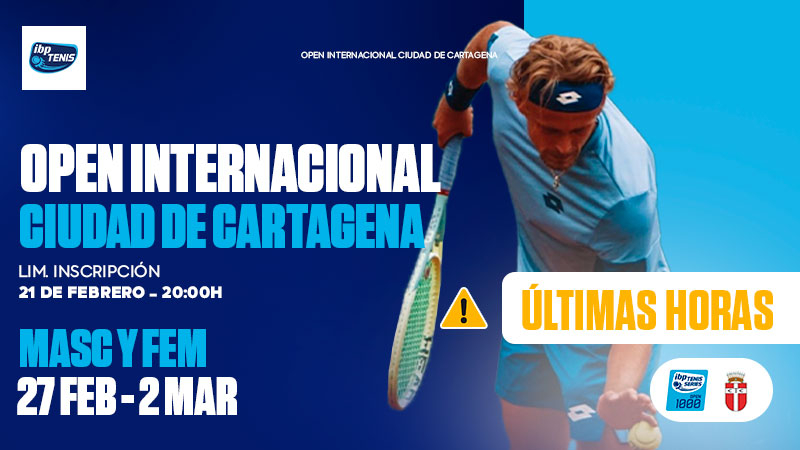 ¡Última oportunidad para inscribirse en el Open Internacional Ciudad de Cartagena! 