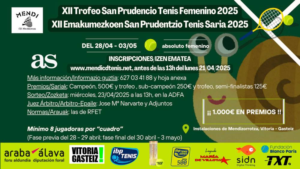 Trofeo San prudencio Open Vitoria Femenino